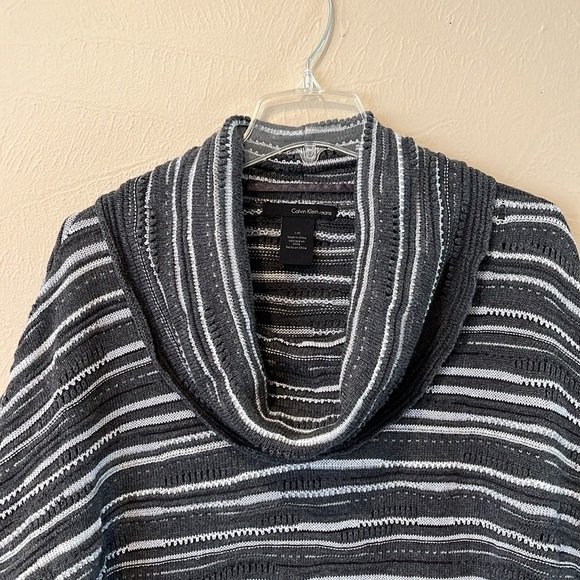 Calvin Klein Jeans cowl neck sweater wool blend size L short sleeves glitter - Picture 2 of 12